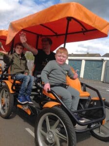 Teddy Tonkiss and Brandon Lambert with Keith Jepson of Passmaster Coaching and Bikeability